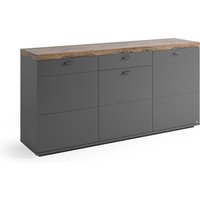 Set One Lancaster TYP 55 Sideboard zerlegt Grau Anthrazit/Eiche Ribbeck Cognac von Set One by Musterring