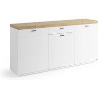 Set One Lancaster TYP 55 Sideboard zerlegt Weiss/Eiche Artisan von Set One by Musterring