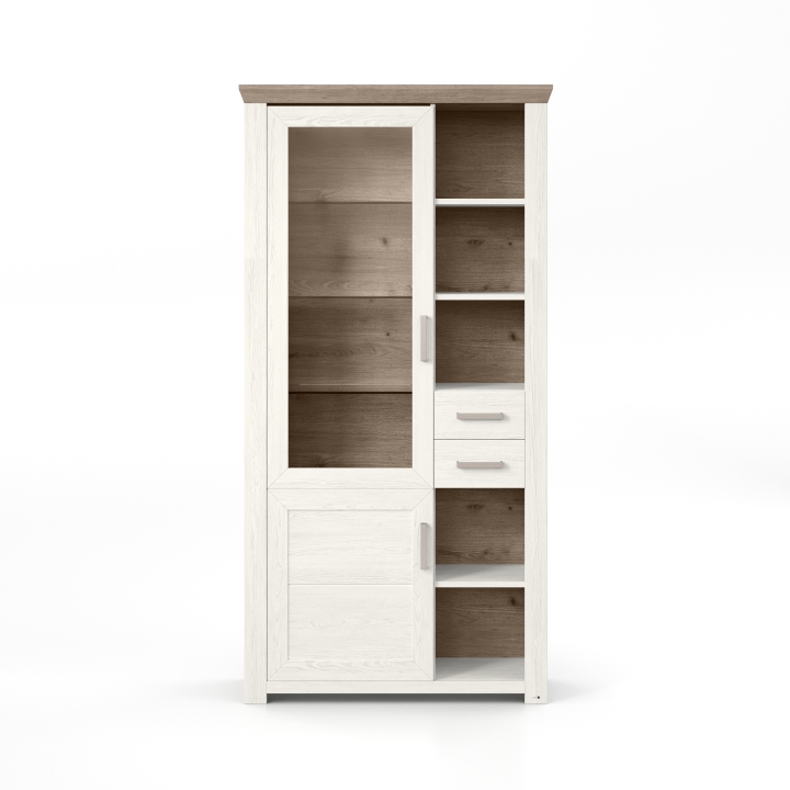 Set One by Musterring Vitrine SO YORK 05 B in Pino-Aurelio-Nachbildung / Eiche-Nelson-Nachbildung von Set One by Musterring