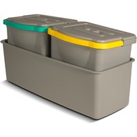 Eimer-Set inkl. Wanne für Reinigungswagen COMBIX, XL und PRO, grün/gelb, 2x 6 Liter von SPRiNTUS