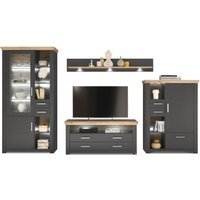 Set one by Musterring Wohnwand SET ONE YORK, Holznachbildung von Set one by Musterring