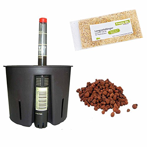 Set Kulturtopf+Wasserstandsanzeiger+Blähton+Dünger Durchmesser 13 cm Höhe 12 cm Set Kulturtopf+Wasserstandsanzeiger+Blähton+Dünger Durchmesser 13 cm Höhe 12 cm von Set´s für Hydropflanzen