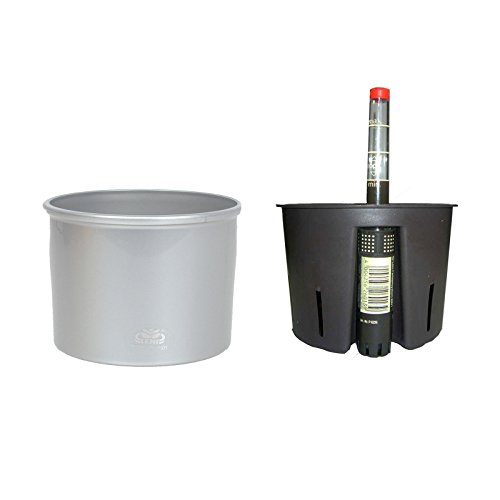 Set´s für Hydropflanzen Set3 Blumentopf Corona 15/19 Silber Ø 17.0cm Höhe 20.0cm+Kulturtopf+Wasserstandsanzeiger von Set´s für Hydropflanzen