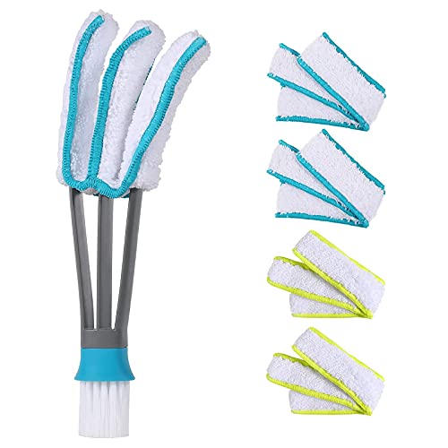 SetSail Blind Duster, Window Cleaner Duster Brush with 4 Microfiber Sleeves, Cleaning Tools for Vertical Blinds Air Conditioner Dust Ceiling Fans Car Vents Jalousie Dust Collector… von SetSail