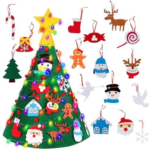 Filz Weihnachtsbaum, Weihnachtsbaum Mit 16pcs Verzierungen, Filz Weihnachtsbaum Set, Weihnachtsdeko Kinder, Weihnachtsbaum Filz Kinder Für Weihnachten Zu Hause Parteidekor Filz Weihnachtsbaum, Weihnachtsbaum Mit 16pcs Verzierungen, Filz Weihnachtsbaum Set, Weihnachtsdeko Kinder, Weihnachtsbaum Filz Kinder Für Weihnachten Zu Hause Parteidekor von Setauoo