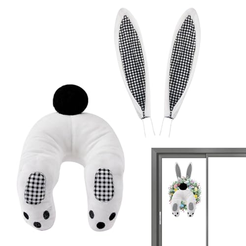 Osterkranz Mit hases Hintern Und Ohren, Osterhase Osterdeko, Ostertür Dekoration hases Butt Kit, Wandkranz Türkranz Bunny Ostern Deko Für Hochzeit Tür Wand Fenster Frühling Deko von Setauoo