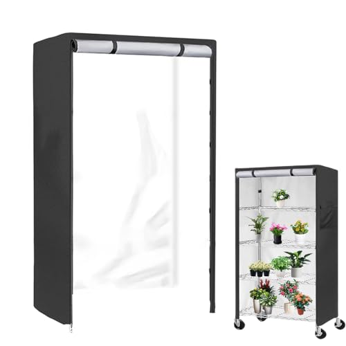 Setauoo Drahtregal Abdeckung Für Regale, Abdeckhauben Für Regale Im Außenbereich, Schutz Für Kleiderschränke Mit Reißverschluss Für Den Einsatz In Garage Keller Terrasse Innen Und Außenbereich von Setauoo