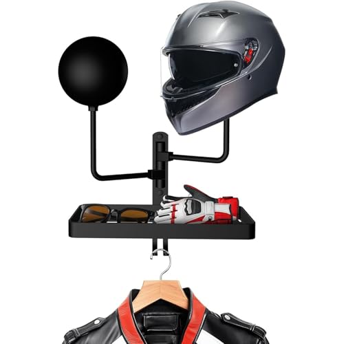 Setauoo Helm Wandhalterung | Drehbarer Metall Helmhalter Wandhalterung,Motorradzubehör Für Helmaufbewahrung Und Fahrzeugausrüstung Setauoo Helm Wandhalterung | Drehbarer Metall Helmhalter Wandhalterung,Motorradzubehör Für Helmaufbewahrung Und Fahrzeugausrüstung von Setauoo