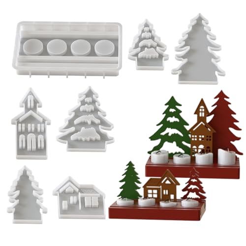 Setauoo Kerzenhalter Form - Weihnachtsbaumhaus Gipsform,Einfache Entformung Silikon Form Gips Heimdekoration Weihnachtsprojekte Setauoo Kerzenhalter Form - Weihnachtsbaumhaus Gipsform,Einfache Entformung Silikon Form Gips Heimdekoration Weihnachtsprojekte von Setauoo