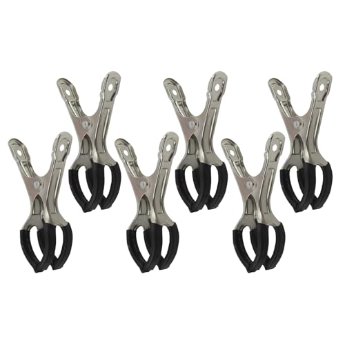 Setauoo Klemmen Für Poolabdeckung | 6 Stück Edelstahl Clips In Saxophon-Form,Instrumententeile für eingelassene Schwimmbecken, Farmen, Spas, Isolierungsgitter, Gartenbereiche, Whirlpools und von Setauoo