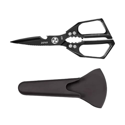 Setauoo Küchenschere,Ergonomische Küchen-Schere Für Lebensmittel - Rutschfeste Schneidewerkzeug Tragbar Für Stoffe Haushalt Köche Restaurant Garten von Setauoo