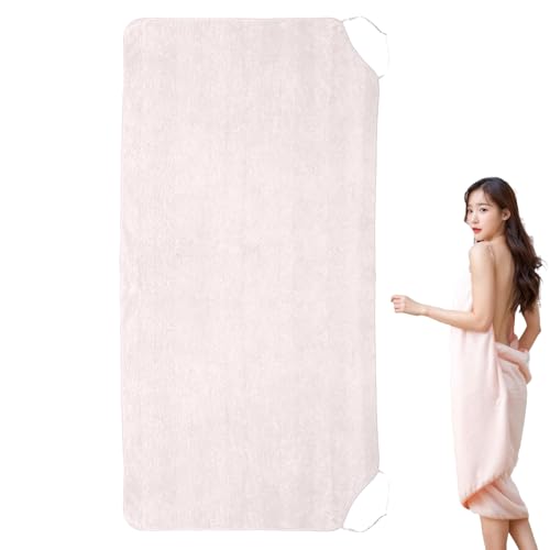 Setauoo Towel Wrap | Mit Bindebändern Glänzender Bademantel | Saugfähiger Spa Bademantel Tragbar Schnelltrocknend Weich Für Zuhause Bad Pool von Setauoo