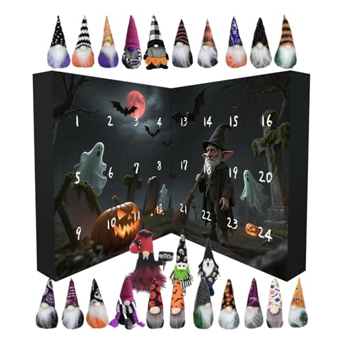 Setauoo Wichtel Countdown Kalender Für Halloween, Niedliche Sammelfiguren Adventskalender 2025, Deko Zwergenfiguren Für Zuhause Als Geschenkidee Für Familie Und Freunde von Setauoo