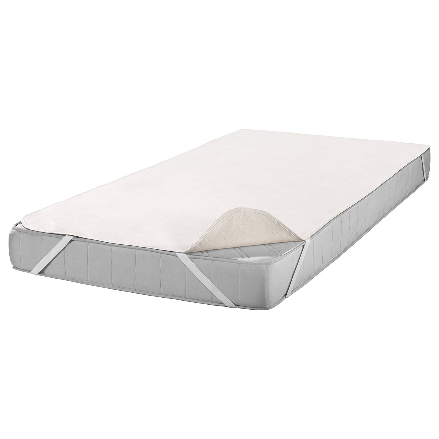 home24 Fixspannauflage Molton 2er-Set 100 x 200cm Weiß von home24