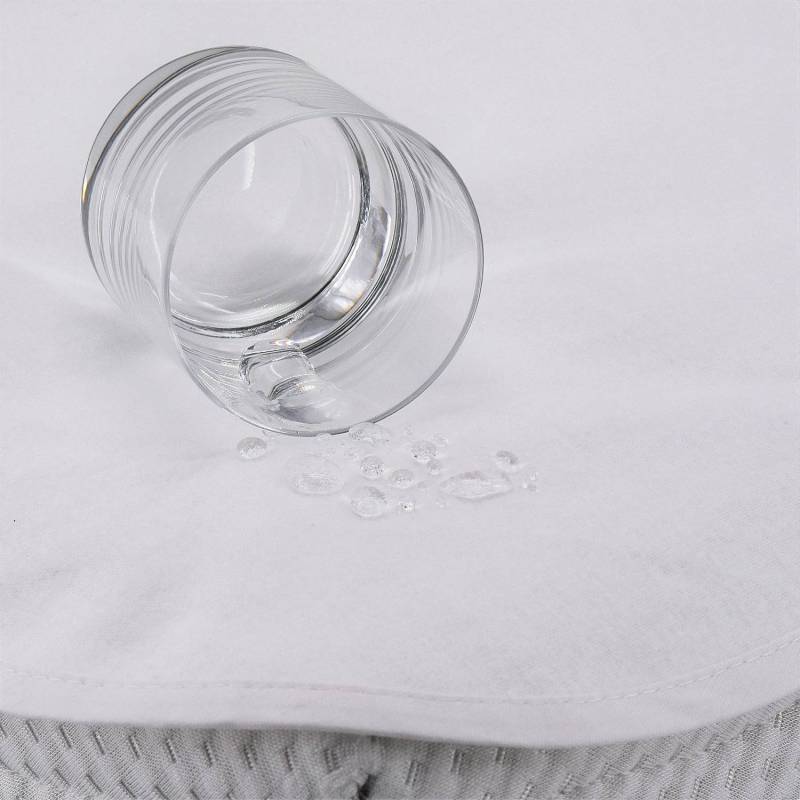 home24 Matratzenquerauflage Molton 2er-Set 50 x 90cm Weiß von home24