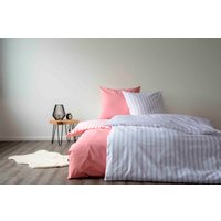SETEX Wendebettwäsche "Baumwoll Streifen" in tollen Unifarben und gestreift von Setex