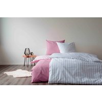 SETEX Wendebettwäsche "Baumwoll Streifen" in tollen Unifarben und gestreift von Setex