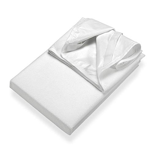 SETEX Wasserdichter Frottee Matratzenschutz, 140 x 200 cm großer Matratzenschoner, Generation, Weiß von SETEX