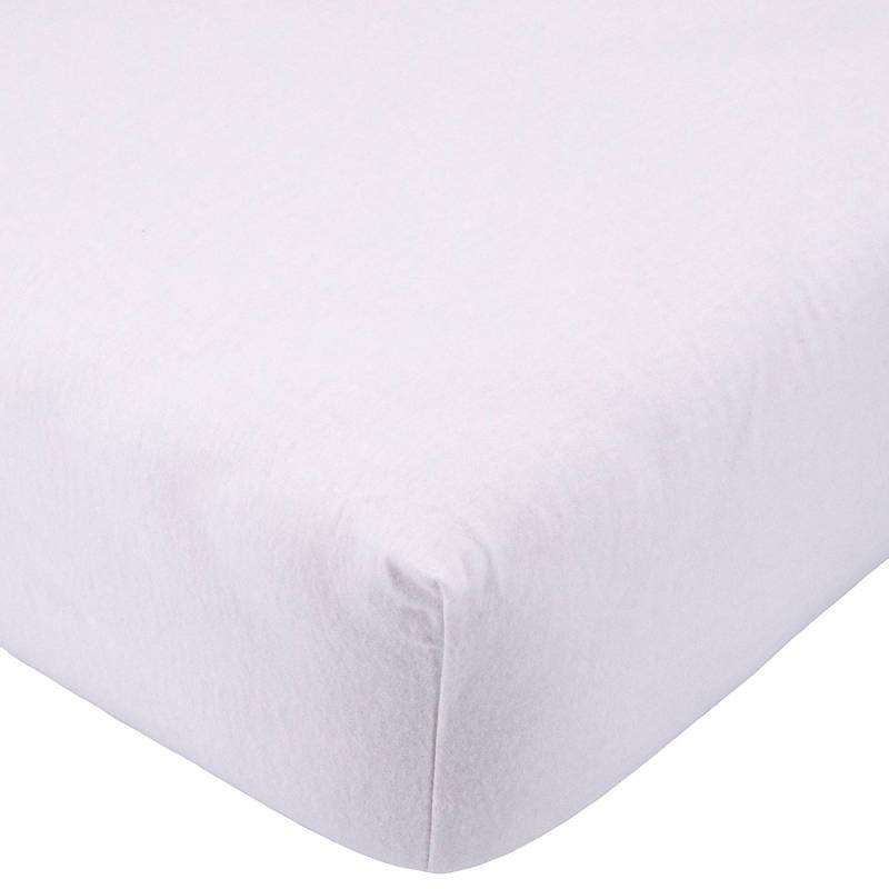 home24 Spannbetttuch Molton 90 x 200cm Weiß von home24