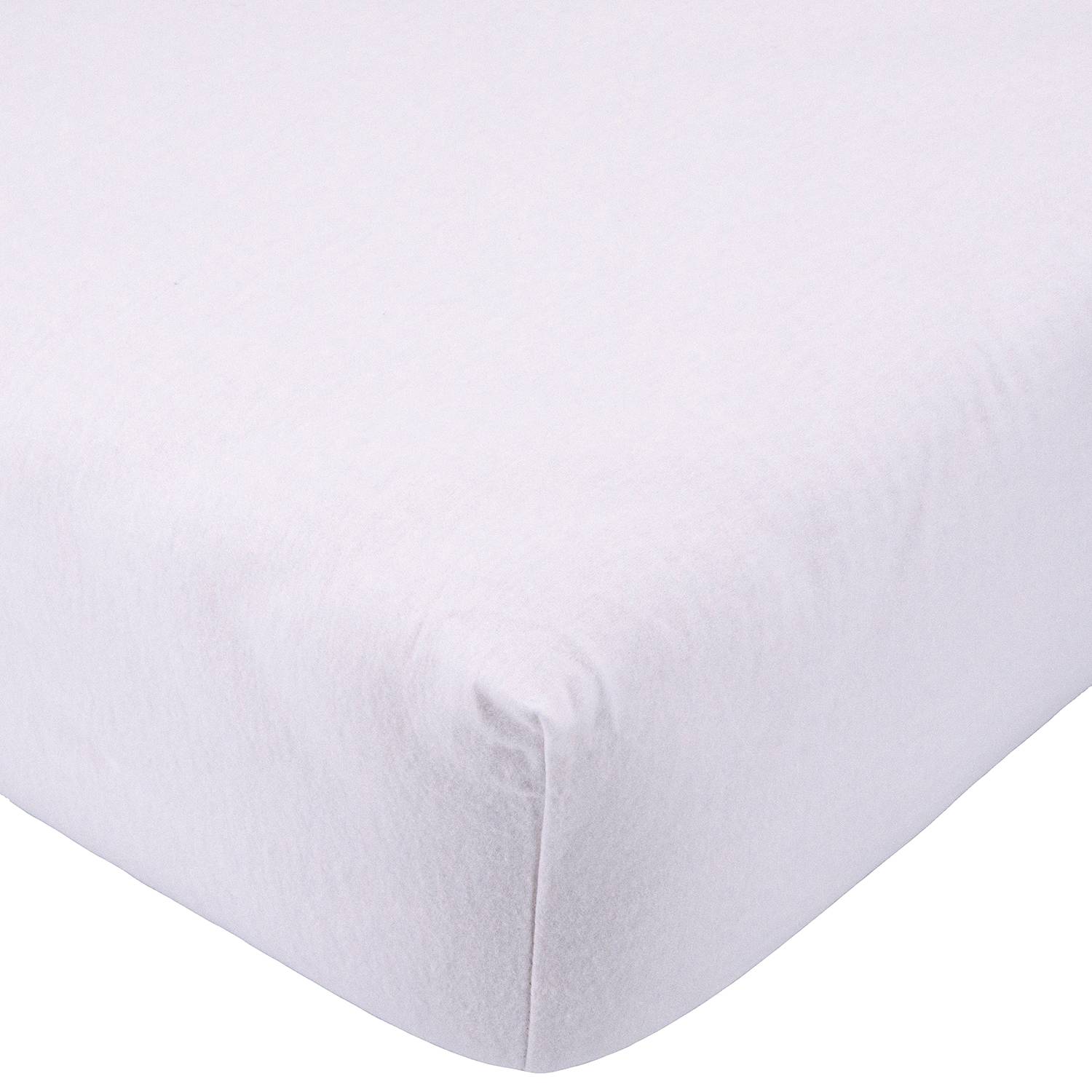 home24 Spannbetttuch Molton 120 x 200cm Weiß von home24