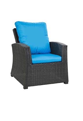 4er Set Rattanmöbel Auflagen Kissen für Relaxstühle Auflagen für Rattan Gartenmöbel Auflagen Kissen für Rattanmöbel Sofakissen Rattan Sofakissen (Blau) von Setgarden