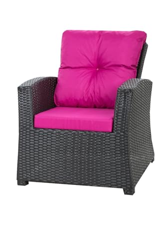 4er Set Rattanmöbel Auflagen Kissen für Relaxstühle Rattanmöbel Auflagen Kissen für Rattan Gartenmöbel Sitzauflagen Sofakissen Rattan (Rosa) von Setgarden