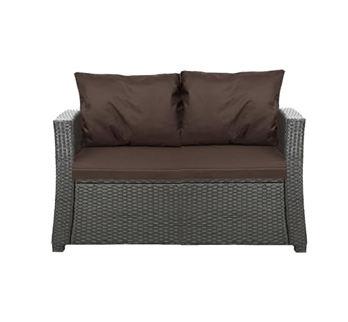 Setgarden® Bankauflage - Outdoor sitzkissen für Gartenbank für polyrattan- Polster Auflage Outdoor - Bankpolster Auflage für Hollywoodschaukel Rattan Sitzbank (Braun, 120x60x50cm) von Setgarden