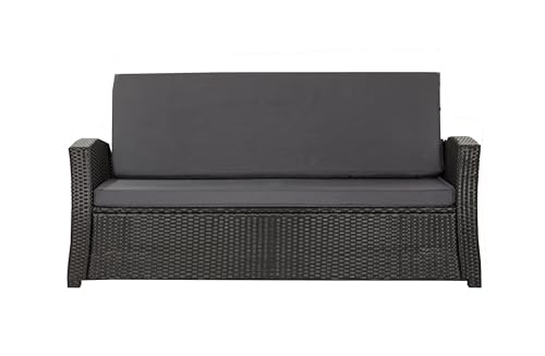 Setgarden® Bankauflage Polyrattan Gartenbank Sitzauflage, Bequeme Sitzauflagen für Gartenbänke – perfekte Auflagen für Ihr Gartensofa oder Ihre Hollywoodschaukel (Anthrazit, 120x60x50 cm) von Setgarden
