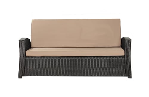 Setgarden® Bankauflage Polyrattan Gartenbank Sitzauflage, Bequeme Sitzauflagen für Gartenbänke – perfekte Auflagen für Ihr Gartensofa oder Ihre Hollywoodschaukel (Beige, 120x60x50 cm) von Setgarden