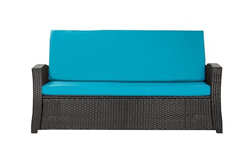 Setgarden® Bankauflage Polyrattan Gartenbank Sitzauflage, Bequeme Sitzauflagen für Gartenbänke – perfekte Auflagen für Ihr Gartensofa oder Ihre Hollywoodschaukel (Blau, 140x60x50 cm) von Setgarden