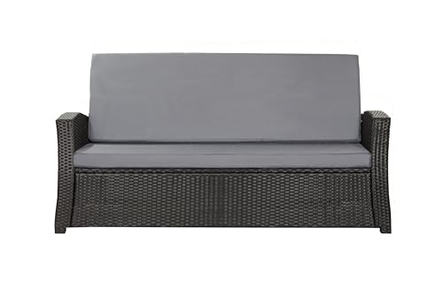 Setgarden® Bankauflage Polyrattan Gartenbank Sitzauflage, Bequeme Sitzauflagen für Gartenbänke – perfekte Auflagen für Ihr Gartensofa oder Ihre Hollywoodschaukel (Hellgrau, 130x60x50 cm) von Setgarden