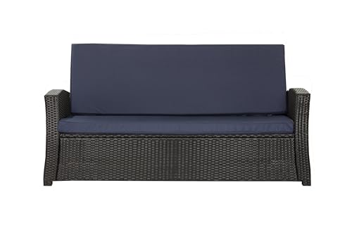 Setgarden® Bankauflage Polyrattan Gartenbank Sitzauflage, Bequeme Sitzauflagen für Gartenbänke – perfekte Auflagen für Ihr Gartensofa oder Ihre Hollywoodschaukel (Marineblau, 110x60x50 cm) von Setgarden