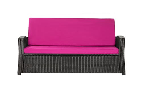 Setgarden® Bankauflage Polyrattan Gartenbank Sitzauflage, Bequeme Sitzauflagen für Gartenbänke – perfekte Auflagen für Ihr Gartensofa oder Ihre Hollywoodschaukel (Rosa, 160x60x50 cm) von Setgarden