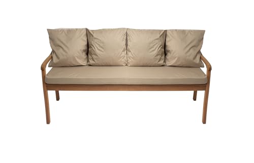 Setgarden® Kissen für Gartenbank mit Rückenlehne, Set – doppelseitiges Kissen für Schaukel und Bank, erhältlich in verschiedenen Farben und Größen (Beige, 180 x 60 x 50 cm) von Setgarden