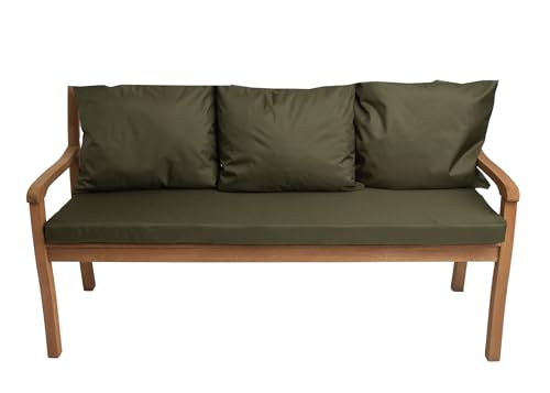 Setgarden® Kissen für Gartenbank mit Rückenlehne – Set – doppelseitiges Kissen für Schaukel und Bank, erhältlich in verschiedenen Farben und Größen (Grün, 140 x 60 x 50 cm) von Setgarden