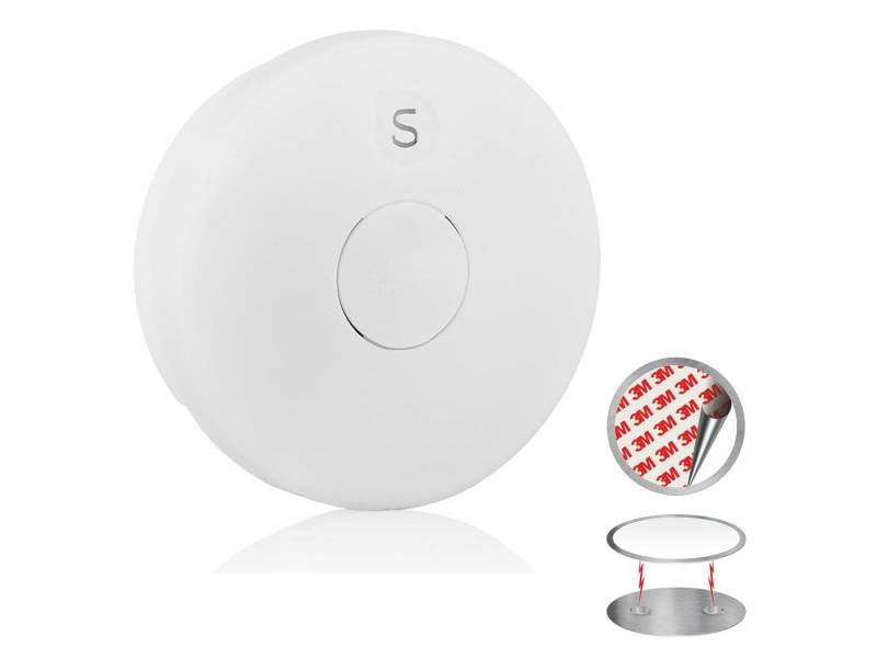 smartwares Rauchmelder (Brandmelder mit 1 Jahres Batterie & Magnethalter, Weiß, Ø 10cm) von smartwares