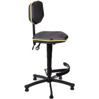 meychair Arbeitsdrehstuhl Workster PRO mit Gleitern und Aufstiegshilfe, Kederfarbe gelb von meychair
