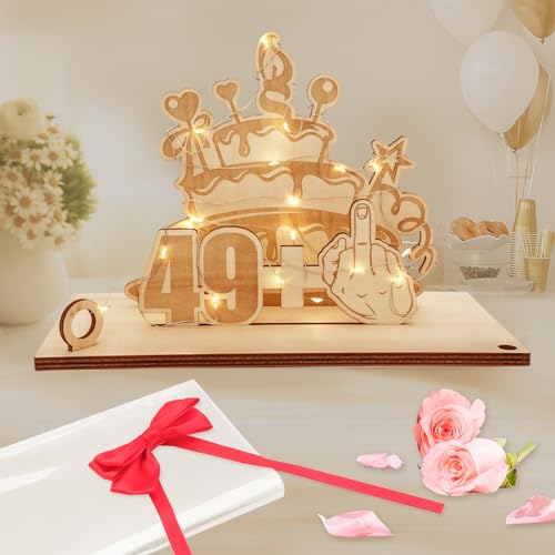 Seutgjie Deko 50 Geburtstag, Geschenkideen 50 Geburtstag Mann Frau Geldgeschenke Verpackung mit LED Lichterkette Fliege und Geschenkpapier für Jubiläum Tischdeko Seutgjie Deko 50 Geburtstag, Geschenkideen 50 Geburtstag Mann Frau Geldgeschenke Verpackung mit LED Lichterkette Fliege und Geschenkpapier für Jubiläum Tischdeko von Seutgjie