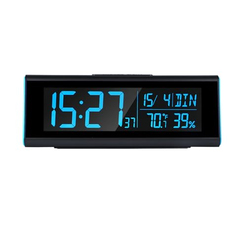 Seutgjie Tischuhr Digital, Digitaler Wecker mit RGB Licht Datum Temperatur Luftfeuchtigkeit DST VA-Display 7 Sprachen Zwei Weckzeiten Snooze Funktion für Schreibtisch Schlafzimmer Büro Modern Grau Seutgjie Tischuhr Digital, Digitaler Wecker mit RGB Licht Datum Temperatur Luftfeuchtigkeit DST VA-Display 7 Sprachen Zwei Weckzeiten Snooze Funktion für Schreibtisch Schlafzimmer Büro Modern Grau von Seutgjie