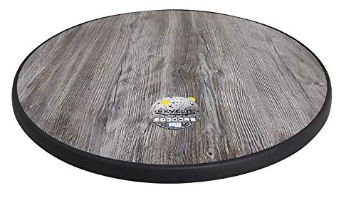 Sevelit Tischplatte im Vintage Pine Design, Pine, Holz, Holzoptik rund, 85cm, wetterfest, schlagfeste Tischkante, Tischplatten ideal als Ersatzteil und zum Nachrüsten von Sevelit