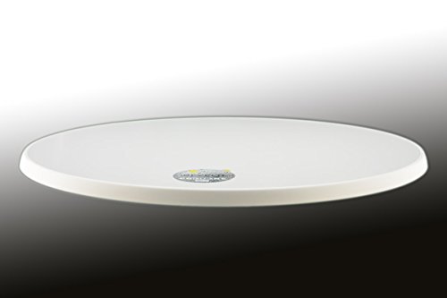 Sevelit Tischplatte weiß, rund, 850mm Durchmesser, wetterfest, schlagfeste Tischkante, Tischplatten ideal als Ersatzteil und zum Nachrüsten von Sevelit