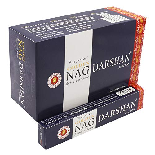 Chakra Tree Vijayshree Golden Nag Darshan Duft Masala Räucherstäbchen Agarbatti Home Scent 15 g x 12 Pack - 180 g Chakra Tree Vijayshree Golden Nag Darshan Duft Masala Räucherstäbchen Agarbatti Home Scent 15 g x 12 Pack - 180 g von Seven Chakra Tree