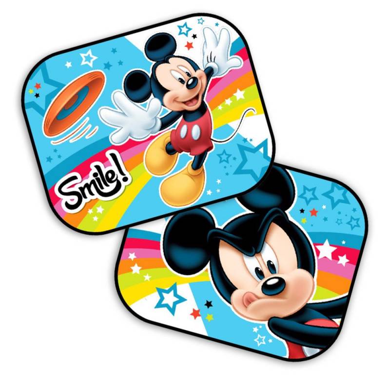 Seven Polska Autosonnenschutz MICKEY SMILE - Auto Sonnenschutz, Schattenspender, 2 Stück, 44 x 35 cm, (2-St) von Seven Polska