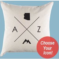 Arizona Az Home State Canvas Kissen Oder Kissenbezug von SevenMilesPerSecond