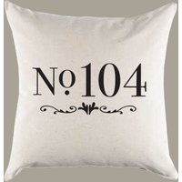 Benutzerdefinierte Adresse Leinwand Kissen Oder Kissenbezug - Home Throw Pillow Decor Umzug Einweihungsgeschenk von SevenMilesPerSecond