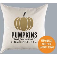 Benutzerdefinierte Kürbis Herbst Leinwand Kissen Oder Kissenbezug - Home Throw Pillow Schlafzimmer von SevenMilesPerSecond