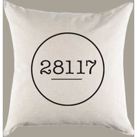 Benutzerdefinierte Postleitzahl Canvas Kissen Oder Kissenbezug - Home Throw Pillow Decor Umzug Einweihungsgeschenk von SevenMilesPerSecond