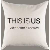 Dies Ist Uns Familiennamen Personalisierte Leinwand Kissen Oder Kissenbezug - Dekokissen Home Decor Housewarminggeschenk von SevenMilesPerSecond