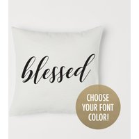 Gesegnetes Weißes Oder Natürliches Baumwolle Canvas Kissen Kissenbezug - Home Throw Gästezimmer Housewarminggeschenk von SevenMilesPerSecond