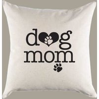 Hundemama 16 "x16" Canvas Kissen Oder Kissenbezug - Haustier Adoption Adopt Pawprint von SevenMilesPerSecond